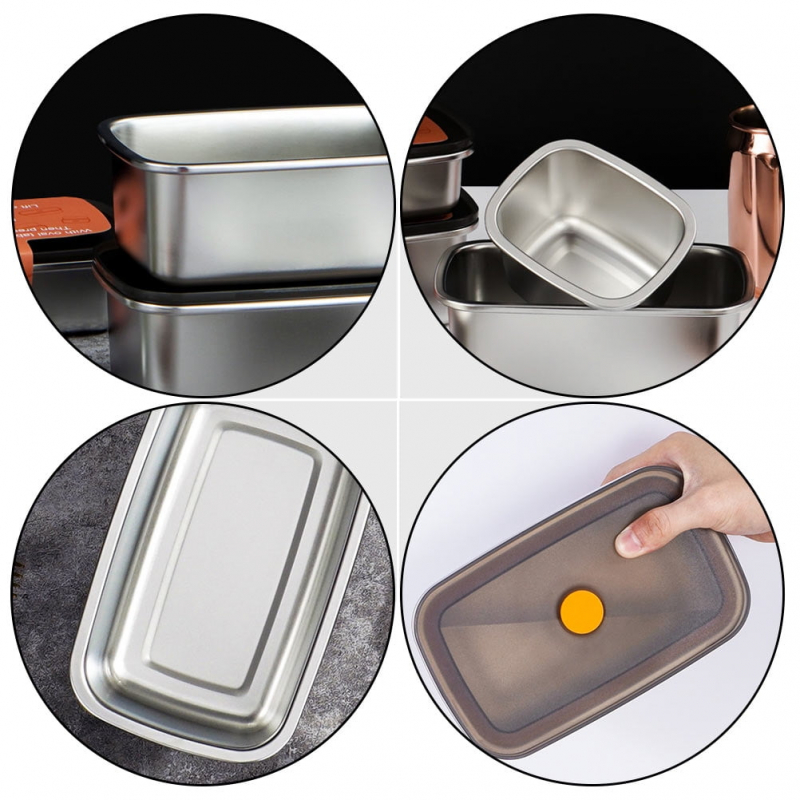 Nadstar Stainless Steel Food Storage 550Ml Eco-Friendly Lunchbox Compartments Stainless Steel Take Away Sp0572
