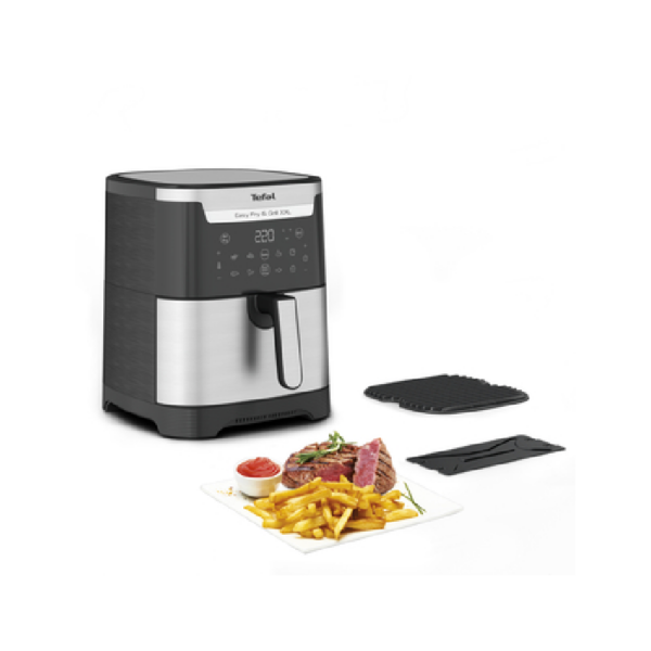 Tefal 2in1 Air Fryer Easy Fry & Grill XXL 6.5L 1830W with Grill Plate Digital Display & Timer EY801D27