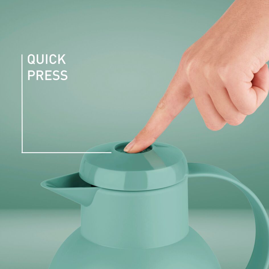 Tefal Samba Jug 1 Liter Green Isothermal Jug Translucent Vacuum Flask Plastic-Polypropylenex (Pp) Glass Liner F4010210