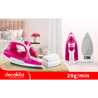 Decakila Steam Iron 1200W Water Tank Capacity 200ML Without Auto-off Function Steam Boost:0.8g/Shot Vertical Jet Steam Temp Control KEEN002R