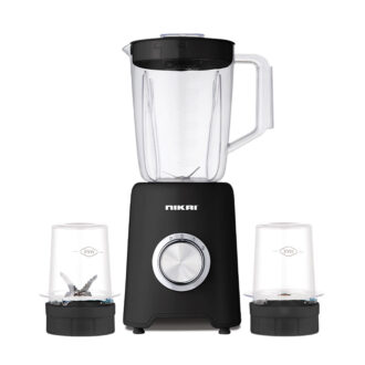 Nikai Blender 1.5L With Dry & Grinder Mill 600W Jar Capacity 2 Speeds Pulse Function Unbreakable PC Jar Stainless Steel Blades  Mixing & Juicing - NB2900NA1