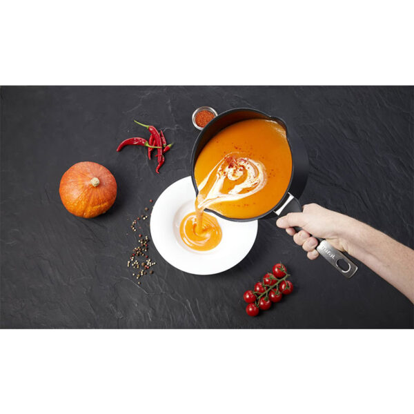 Tefal Unlimited Saucepan 16 CM All Hobs Titanium Non Stick Anti Scratch Safe Non Stick G6 Unlimited Round Saucepan With Pouring Edge Pan Cast Aluminum G2552802
