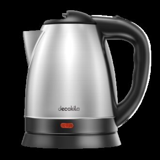 Decakila Kettle 1.5L Electric Jug 1800W Stainless Steel With Water Gauge Boil Dry Protection With Working Light KEKT002B