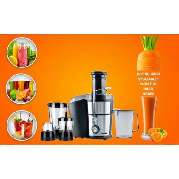 Nikai Food Processor 4in1 800W 1.1L Glass Jar Juicer Blender Mixer Mincer 2 Speeds + Pulse NFP881G