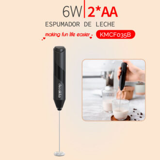 Decakila Milk Frother Handheld Battery Operated AA 1 Button Easy to Start Mini Whisker  Foam Maker KMCF035B
