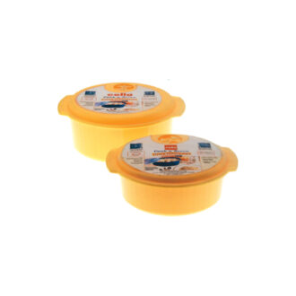 Cello Plastic Container Cook & Serve With Steam Lock 230 x 90mm 2pc Set  (Pack of 3)