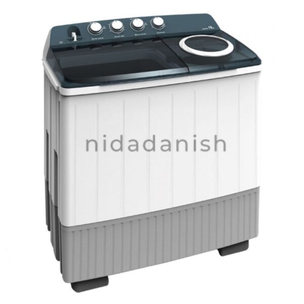 Hisense Washing Machine 16Kg Manual, Twin Tub, Big Knobs, Transparent Lid, Drain Pump, White Wsde163