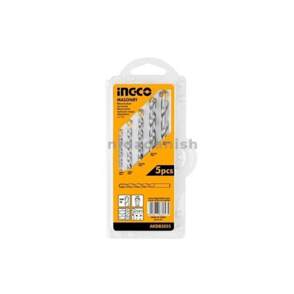 Ingco Masonry Drill Bits Set 5Pcs Akdb3055