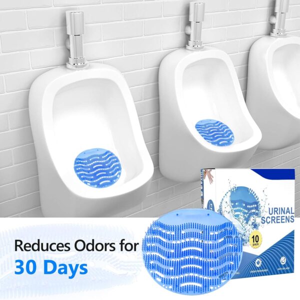 Urinal Screen Mat Deodorizer, Urinal Screen Anti-Splash With Easy Fit & Multiple use for Toilet,Bathroom,Restaurants,Offices,Schools,Hotels (Pack of 10)