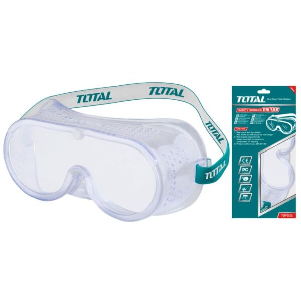 Total Safety Goggles High Impact Polycarbonate Lenses Clear Tsp302