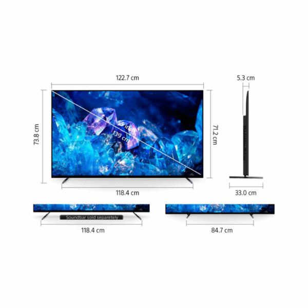 Sony 77" OLED 4K Smart Google TV with Dolby Vision HDR, 4K Cognitive Processor XR, XR Triluminous PRO, XR OLED Contrast PRO BRAVIA XR77A80K