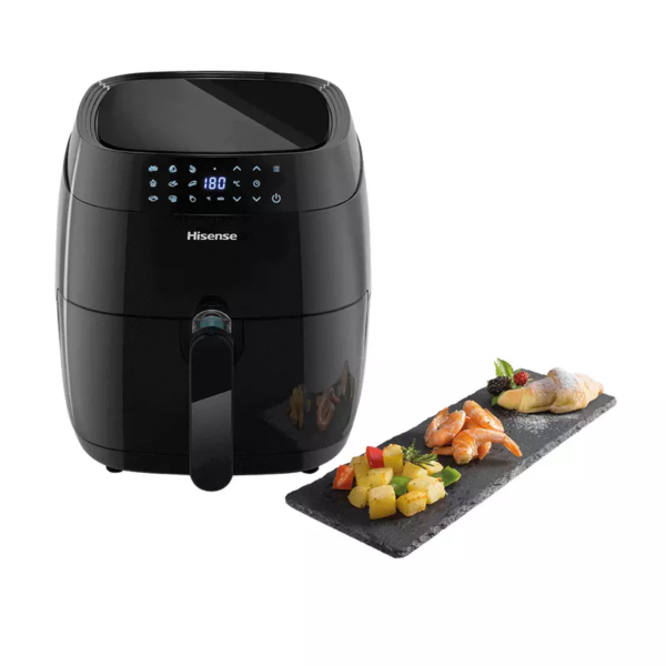 Hisense Digital Air Fryer 3.5L 1400W, LED Digital Control Panel, Adjustable Thermostat, Non Stick Basket, Overheat Protection, 9 Pre Setting Cooking Programs H04AFBK1S1