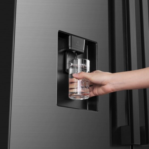 Hisense Refrigerator 575L French Door Double Metal Glide Drawers, Full Width Pantry, Sleek Water Dispenser, Total No Frost Black H760Fsb-Wd