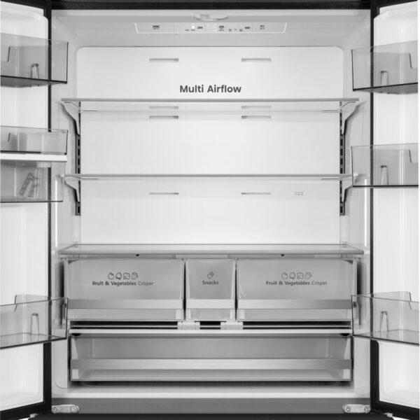 Hisense Refrigerator 575L French Door Double Metal Glide Drawers, Full Width Pantry, Sleek Water Dispenser, Total No Frost Black H760Fsb-Wd