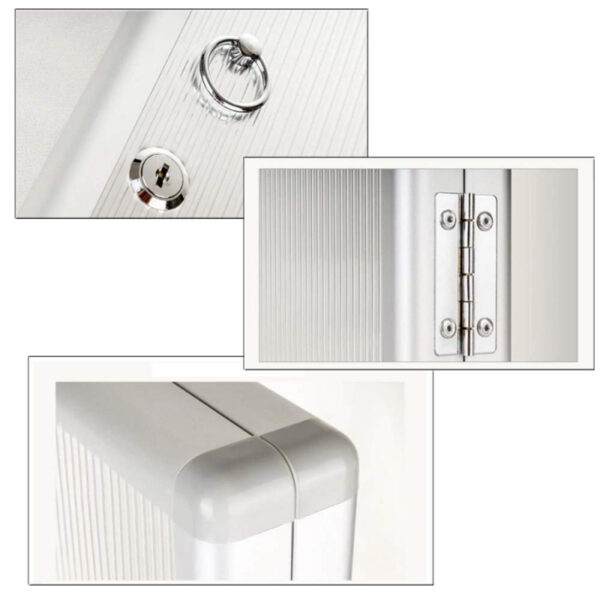 Defelom Key Box Aluminium Cabinet with Key Lock 32 Keys (Keychains not Included)
