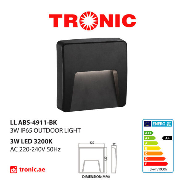 Tronic Square Curved Led Step Light