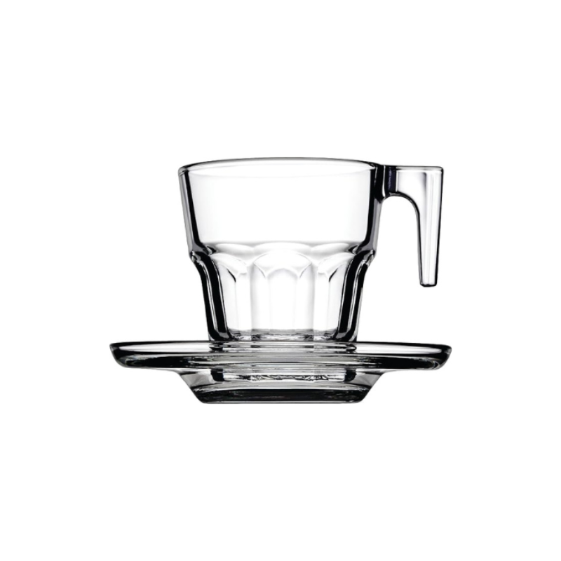 Pasabahce Casablanka Cup Saucer 70Ml 6Pcs Fully Tempered And Dishwasher Safe 95753