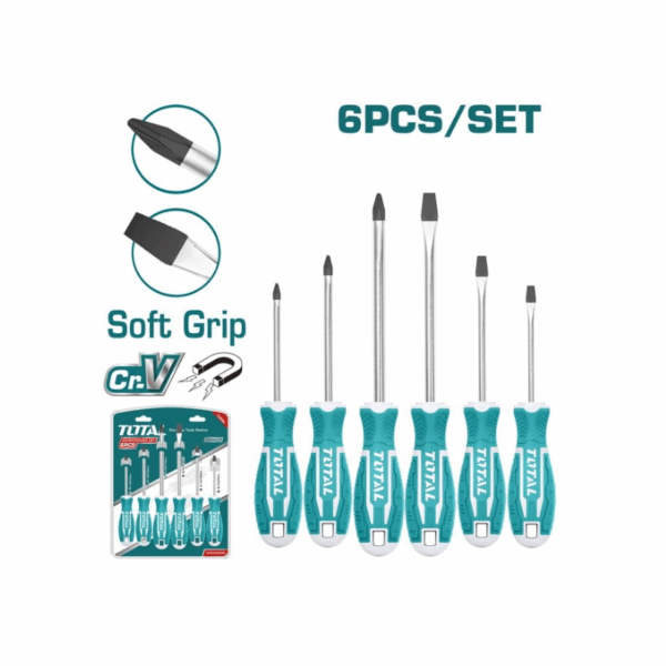 Total Screwdriver Set 6Pcs Tht250606