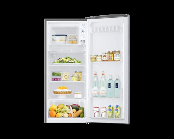 Samsung Refrigerator 176L Single Door, Direct Cool, Anti Fungal Gasket, Metal Graphite Rr18T1001Sa