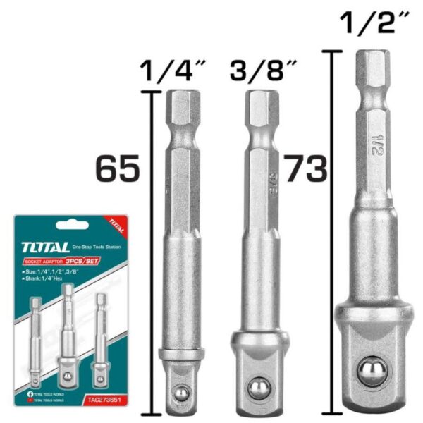 Total Magnetic Nut Adaptor 3pcs Set TAC273651