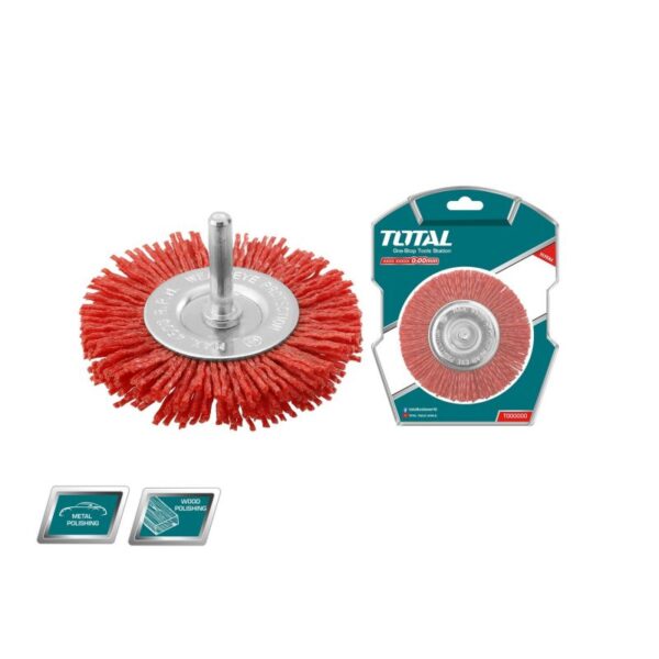 Total Wire Brush Circular 100Mm Nylon Tac34045