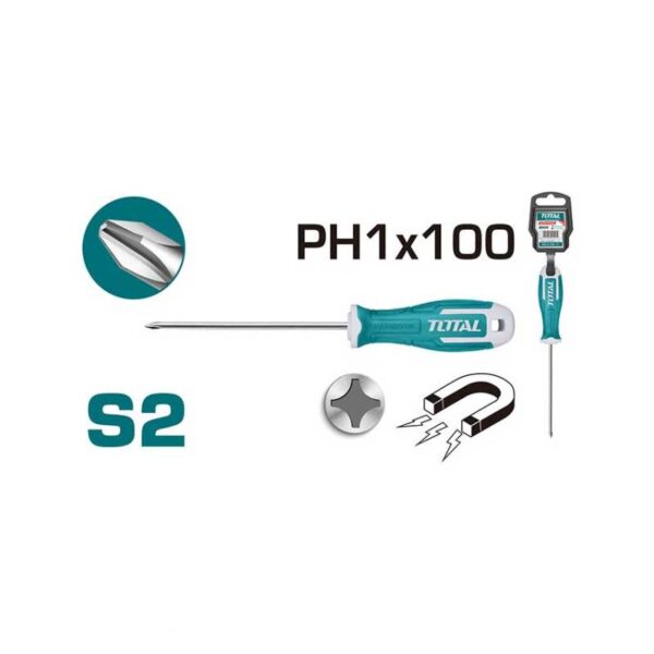 Total Phillips Screw Driver Ph1 X 100Mm Tht26Ph1100