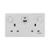 Tronic Twin Switch Socket with USB + Type C