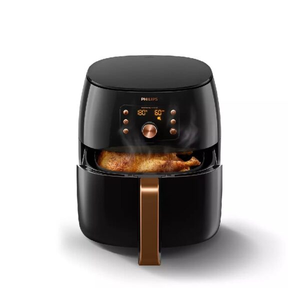 Philips Air Fryer XXL, Automatic Shut Off, Cool Wal Exterior, Temperature Control, Smart Sensing Tecnology, LED Display, Patented Rapid Air Flow Design, Pre Set Cooking Function HD9860