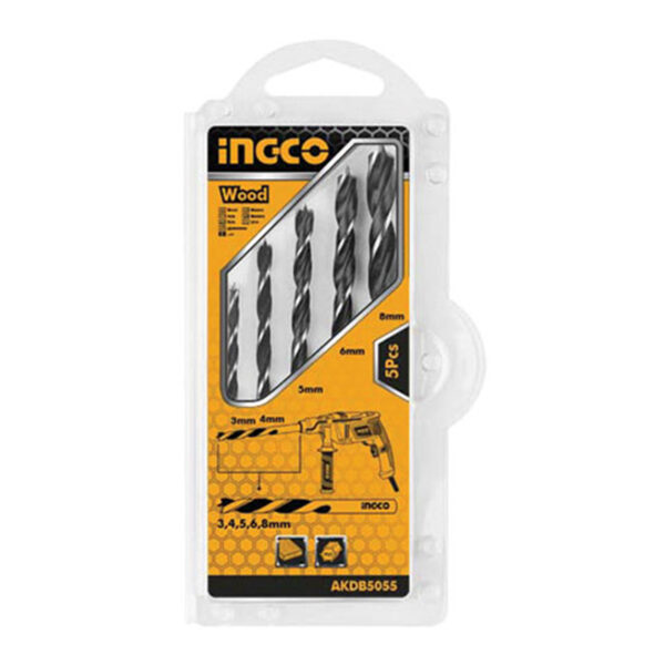 Ingco Wood Drill Bit Set Pack Of 5 Akd5055