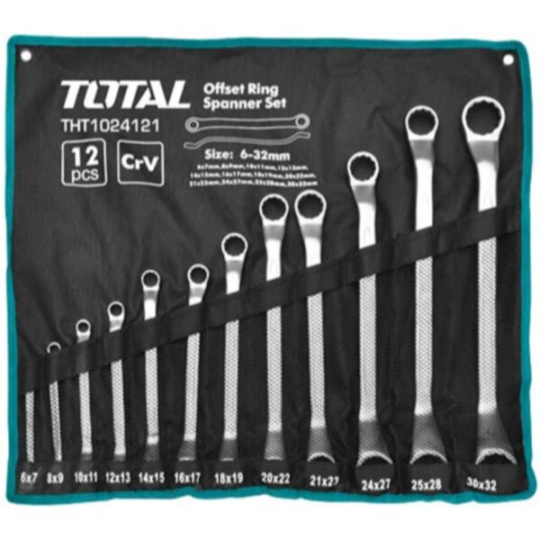 Total Offset Ring Spanner Set 12Pcs Tht1024121