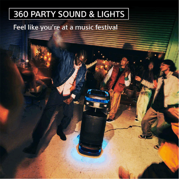 Sony Bluetooth  Party Speaker ULT Tower 10 with ULT Button, Powerfull Bass,25hrs Backup, IP67 Rating, Sound & Party Lights, Wireless Mic for Karaoke,Touch Panel SRS-ULT1000