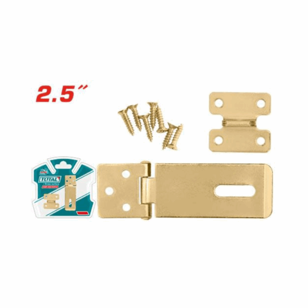 Total Galvanized Steel Hasp And Staple 2.5&Quot; 26X1.4Mm, Includes 7Pcs Fasteners Thss1025