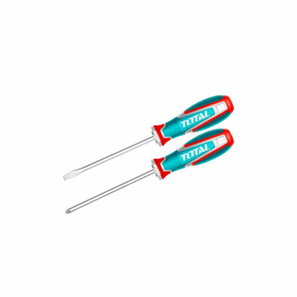 Total Screwdriver Set With S2 Blade, Strong Magnetic Pull, Ergonomic Handle Tksds0226 (Pack Of 2Pcs)