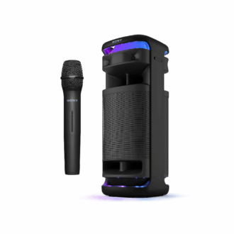 Sony Bluetooth  Party Speaker ULT Tower 10 with ULT Button, Powerfull Bass,25hrs Backup, IP67 Rating, Sound & Party Lights, Wireless Mic for Karaoke,Touch Panel SRS-ULT1000