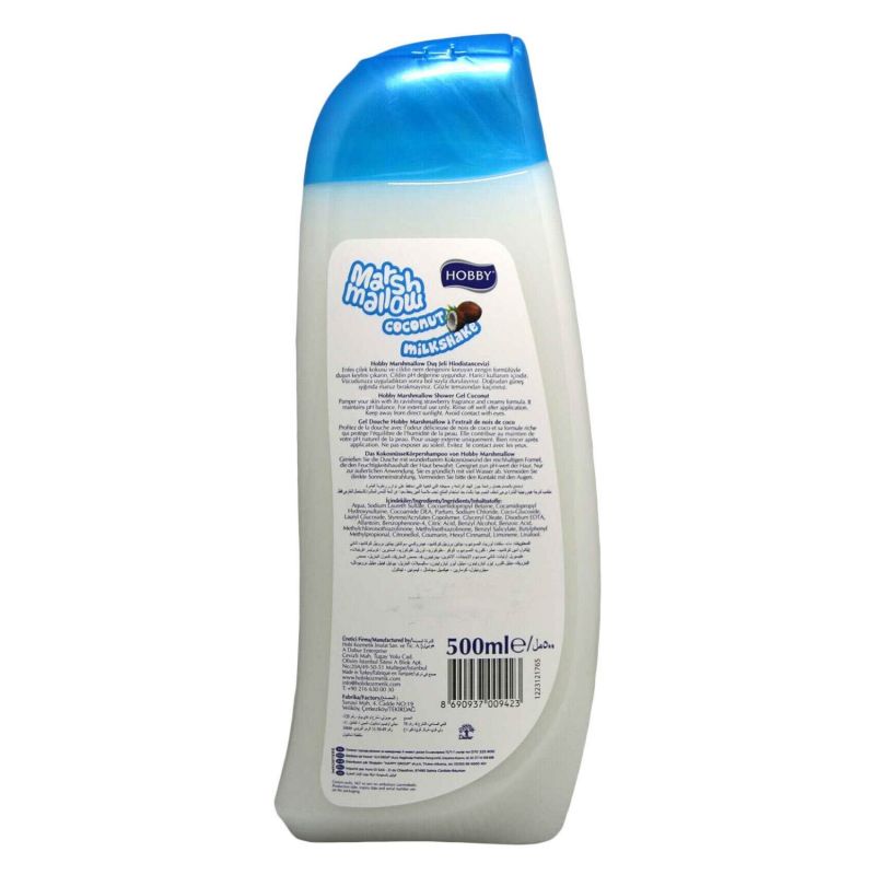 Hobby Body Wash Marshmallow Coconut 500ml (Pack of 3)