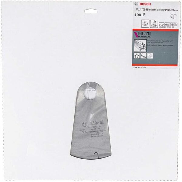 Bosch Multi Material Circular Saw Blade 355 X 30 X 3.2Mm 100T For Mitre Saws 2608642213