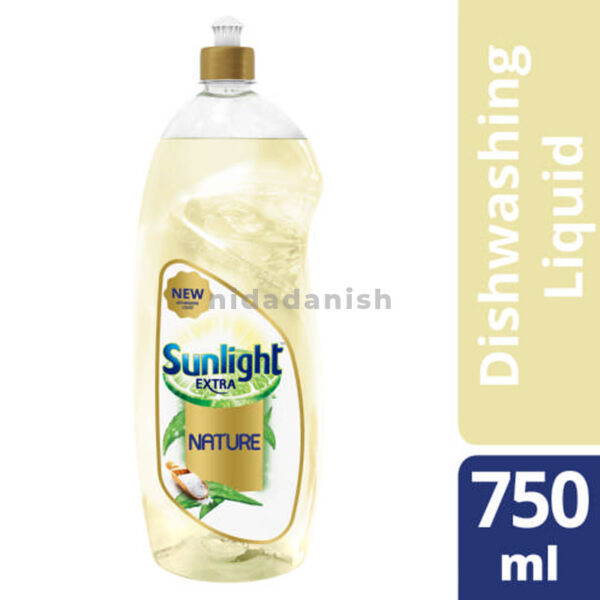 Sunlight Dishwashing Liquid 750Ml Natural (Pack Of 5Pcs)