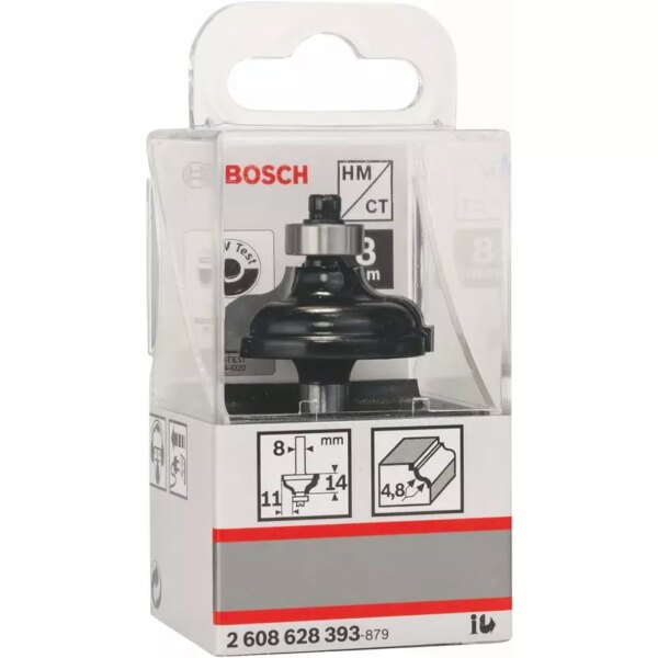 Bosch Edge Forming Bit 8Mm, 4.8 X 11 X 14.3 X 57Mm 2608628393