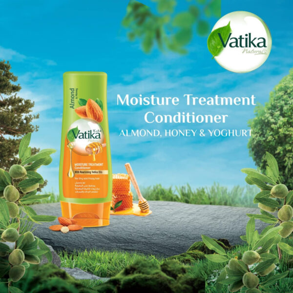 Vatika Conditioner Moisture Treatment, Enriched With Almond &Amp; Honey, Deep Nourishment, For Dry And Frizzy Hair 200Ml (Pack Of 3)