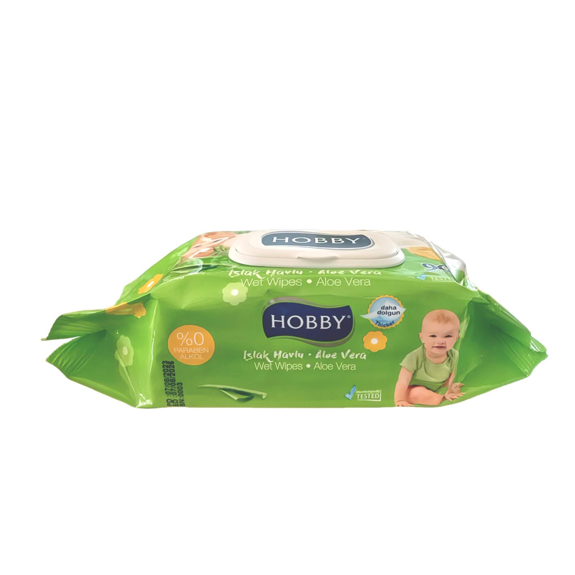 Hobby Wet Wipes With Cap Aloe Vera 90pcs (Pack of 3)