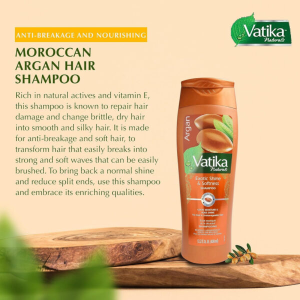 Vatika Shampoo Nourish And Rejuvenate, Strengthening &Amp; Moisturizing For Curly Hair, Damaged Hair, 200Ml Argan