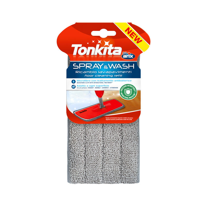 Tonkita Spray &Amp; Wash Mop Refill, Antibacterial And Easy To Clean, Microfiber Cloth Tk781R Set Of 2