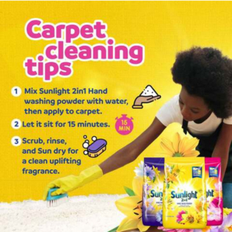 Sunlight Detergent Powder Pink 500g Advanced Stain Removal, Outstanding Whiteness, Long-lasting Freshness 68660791 (Pack of 3)