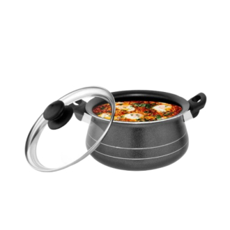 Orange No13 Non-Stick Handi 2.5L 190mm with Glass Lid, Sturdy Handles ONSC041