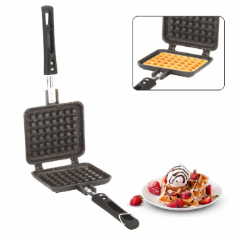 Orange Jumbo Waffle Maker, Non-Stick + Granite Coating ONSC083