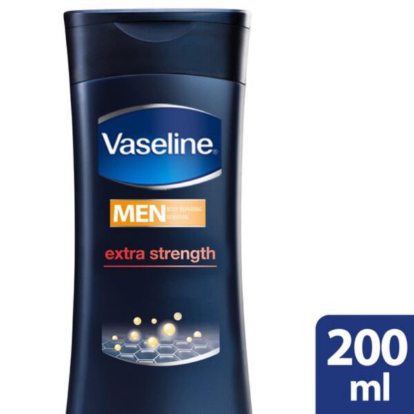 Vaseline Men Body Lotion Extra Strength 200Ml 3In1 Lotion For Dry Skin Provides Healing Moisture For Healthy-Looking Resilient Skin 69735263 (Pack Of 3)