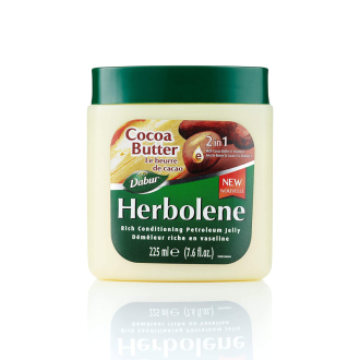 Dabur Herbolene Petroleum Jelly Enriched With Cocoa Butter And Vitamin E For Dry and Rough Skin 225ml (Pack of 3)