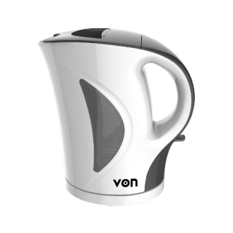 Von Upright Cordless Kettle 1.7L 2200W with Boil Dry Protection Black & White VSKL17BNK