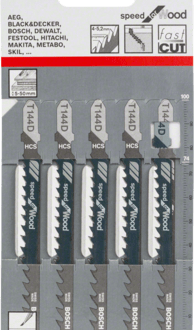 Bosch Jigsaw Blade T 144 D Speed for Wood 100mm 2608630040