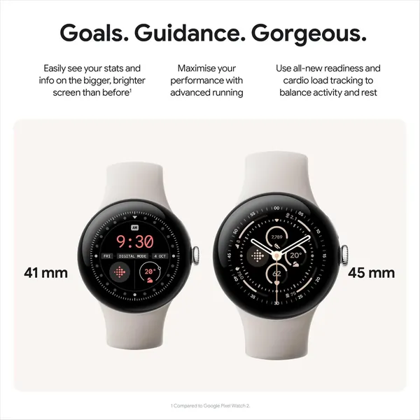 Google Pixel Watch 3 Wi-Fi 41Mm - Silver With Porcelain Active Band 6 Google Pixel Watch 3 Wi-Fi 41Mm - Silver With Porcelain Active Band